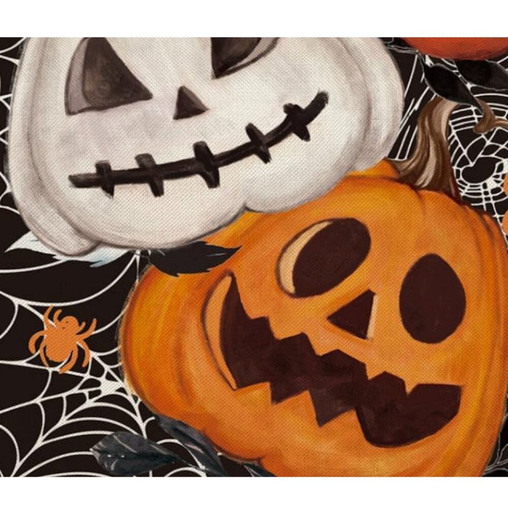 Halloween Table Runner Pumpkin Decor 13x36 Fall Holiday Cloth Party Decoration - Picture 6 of 6